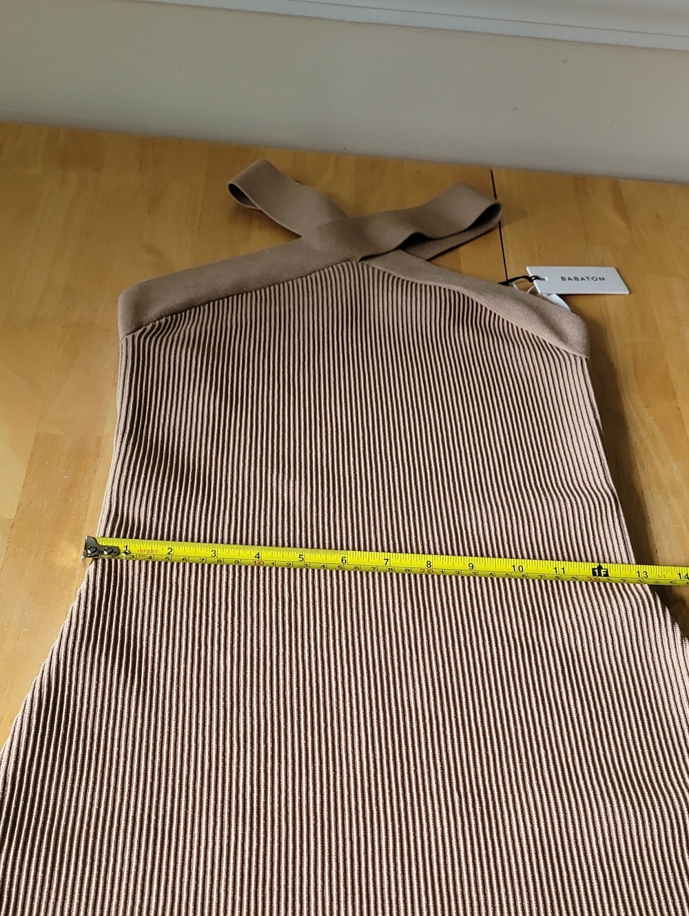 ARITZIA Babaton Sculpt Knit Criss Cross Ribbed Halter Sheath Dress - Picture 8 of 14